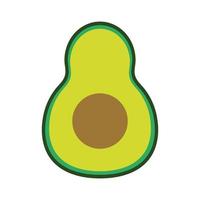 fresh avocado vegetable fill style icon vector