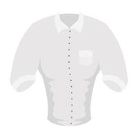 camisa elegante icono de ropa masculina vector