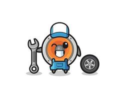 the loudspeaker character as a mechanic mascot vector