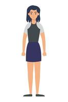 young woman avatar character icon vector