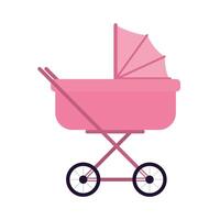 cute baby cart isolated icon vector