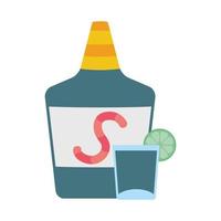 tequila bottle mexican isolated icon vector