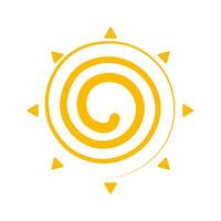 icono de estilo de relleno de sol de verano vector