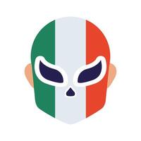 mexican mask of fighter fill style icon vector