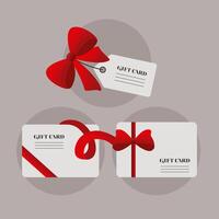 gifts cards three icons vector