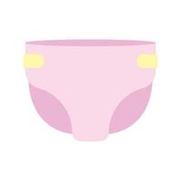 cute baby diaper pink icon vector