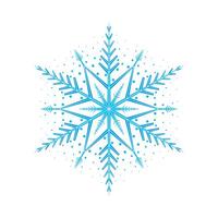blue snowflake december decoration vector