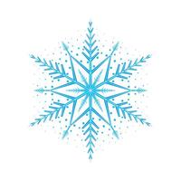 decoración de diciembre de copo de nieve azul vector