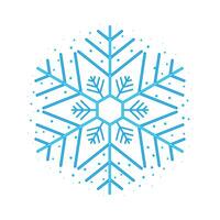 classic blue snowflake vector