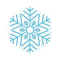 classic blue snowflake vector