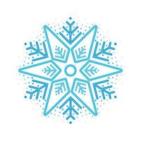 copo de nieve azul navidad vector