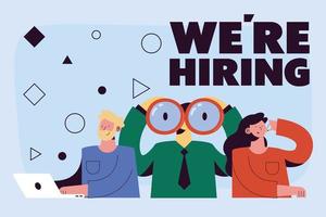 we are hiring persons vector