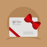 giftcard with bowtie vector