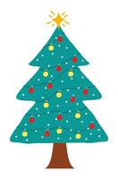 christmas pine tree vector