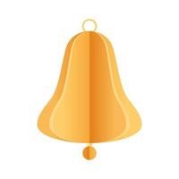 golden christmas bell pendant vector