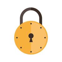 circular padlock security vector