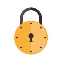 circular padlock security vector