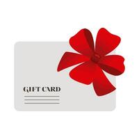 giftcard with red bow vector