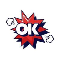 ok expresión pop art vector