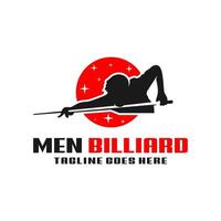 Men's billiards sport modern logo vector