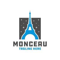 modern eiffel tower logo vector