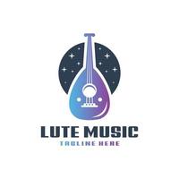 lute musical instrument logo vector