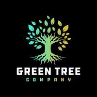 diseño de logotipo de raíz de árbol vector