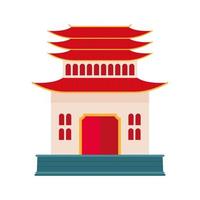 fachada de la pagoda china vector