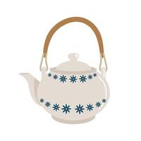 chinese teapot utensil vector