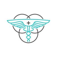 esquema de diseño de logotipo círculo símbolo de salud vector