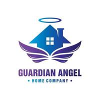 angel house logo design your company vector