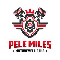 Motorcycle club community logo design vector