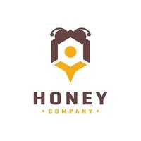 honey wasp vector logo