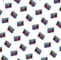 cameras photographics pattern pop art style vector