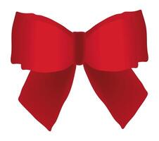 red christmas bow vector