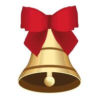 golden christmas bell vector