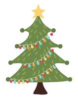 pine christmas tree vector