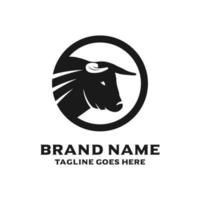 bull head logo design vector