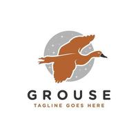 modern grouse bird logo vector