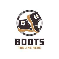 mountain boots fashion logo vector