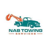 towing car logo design vector