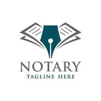 modern notary or law firm logo vector