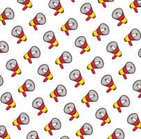 megaphones sound devices pop art style pattern vector