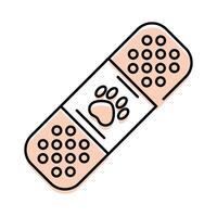 cure band with paw print vector