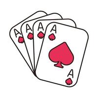 casino poker card with spade vector