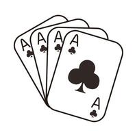 casino poker card with clover vector