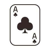 casino poker card with clover vector