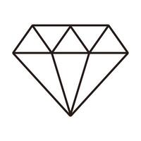 Icono aislado de piedra de lujo de diamantes vector