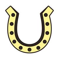 horse shoe lucky isolated icon vector