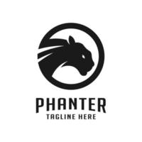 black panther logo design template vector